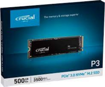 Picture of Crucial P3 500GB PCIe 3.0 3D NAND NVMe M.2 SSD - Speeds up to 3500MB/s