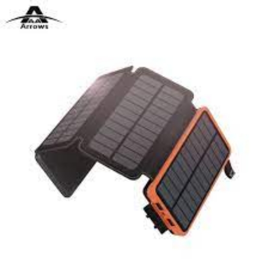 Picture of Power Beyond Limits: ARROWS 20,000mAh Solar PowerBank with 4 Solar Panels, Luminous Flashlight, USB C PD Charging, and IPX4 Water Resistance - Includes 6 Months Warranty